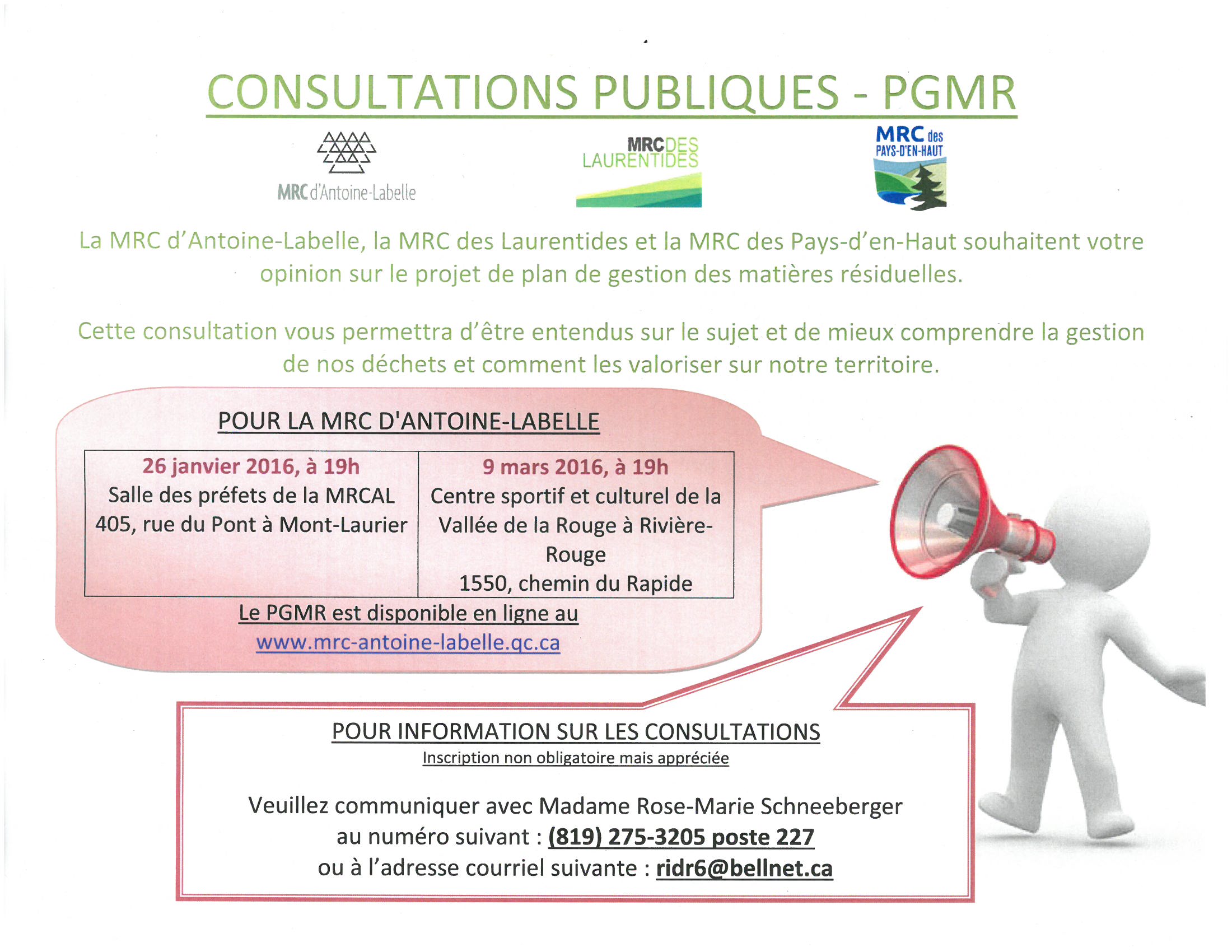 CONSULTATION PUBLIC PGMR